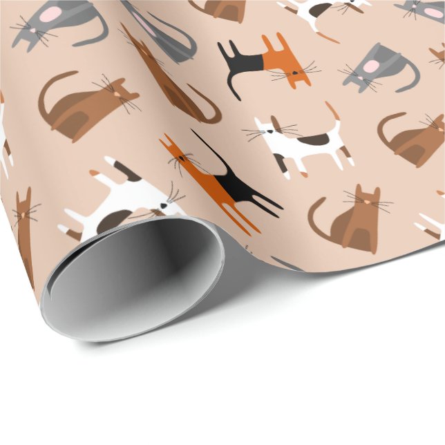 Papel De Regalo Gatos (Esquina del rollo)