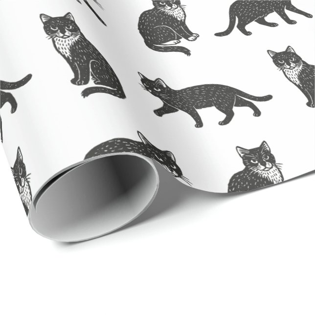 Papel De Regalo Gatos (Esquina del rollo)