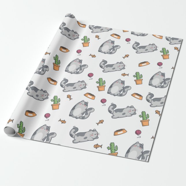Papel De Regalo Gatos (Desenrollado)