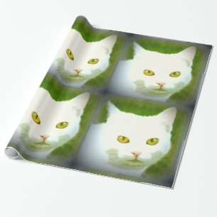Papel De Regalo gatos blancos