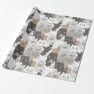 Papel De Regalo Gatos cortos
