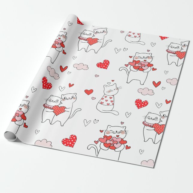 Papel De Regalo Gatos cortos (Desenrollado)