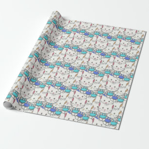 Papel De Regalo Gatos cortos