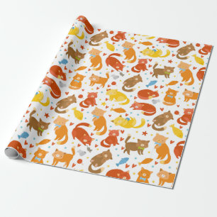 Papel De Regalo Gatos cortos