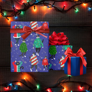 Papel De Regalo Gatos cortos en la armada sudadera de Navidades fe