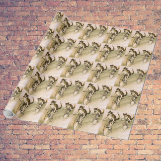 Papel De Regalo Gatos en bicicleta