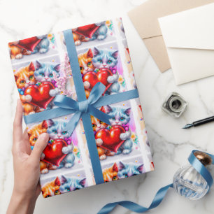 Papel De Regalo Gatos enamorados