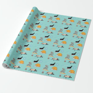 Papel De Regalo Gatos Graciosos De Yoga
