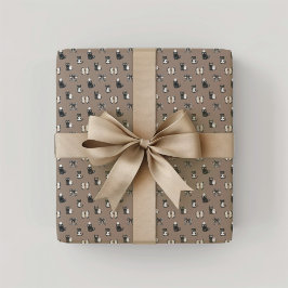 Papel De Regalo Gatos negros arcos y fantasmas