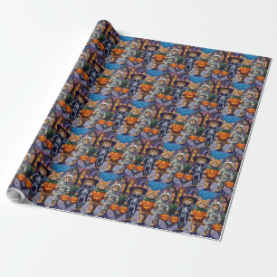 Papel De Regalo Gatos Persas Trick-or-Treating  Disfraces de Hallo