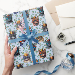 Papel De Regalo Gatos Reales Adorables y Divertidos con Patrón Rep