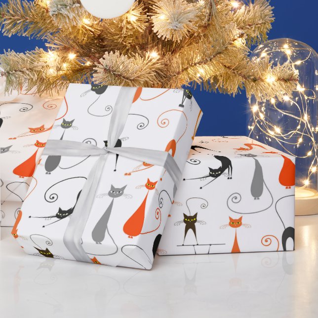 Papel De Regalo Gatos retro (Vacaciones)