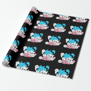 Papel De Regalo Gatos Trans Ellos Ellas Sus Pronombres Transgénero