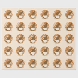 Papel De Regalo Gatos y Café