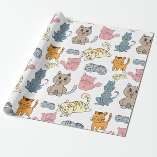 Papel De Regalo Gatos y gatitos bonitos y divertidos