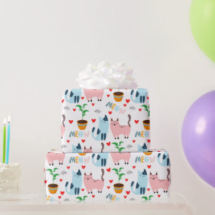 Papel De Regalo Gatos y ratones divertidos