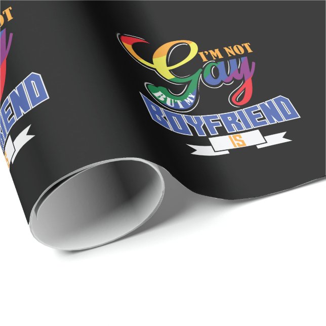 Papel De Regalo Gay "Ich bin nicht schwul, aber mein Freund" (Esquina del rollo)