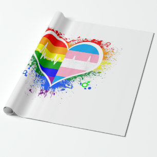 Papel De Regalo Gay Lesbian Gay Lesbiana LGBT Gay Heartbeat L