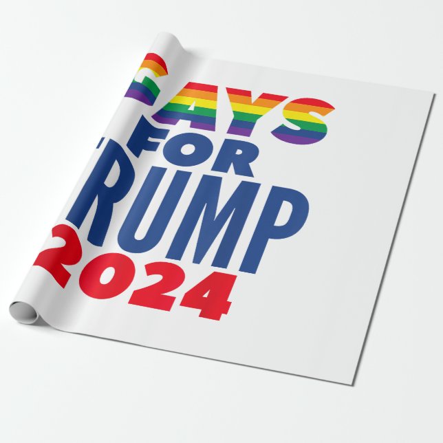 Papel De Regalo Gays para las elecciones de Trump 2024 (Desenrollado)