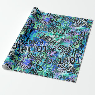 Papel De Regalo Geek de código binario