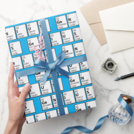 Papel De Regalo Geek Nerd De La Ciencia De La Tabla Periódica Geni