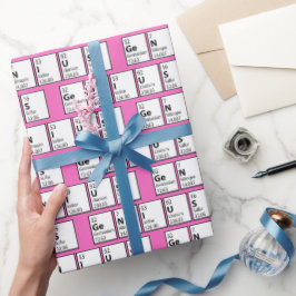 Papel De Regalo Geek Nerd De La Ciencia De La Tabla Periódica Geni