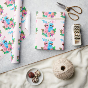 Papel De Regalo Gemelos de loro para bebés