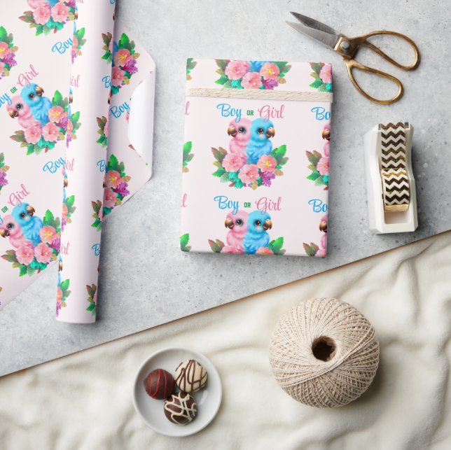 Papel De Regalo Gemelos de loro para bebés (Artesanía)