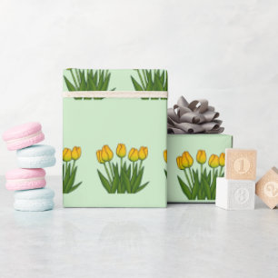 Papel De Regalo Gemelos florales amarillos en flor