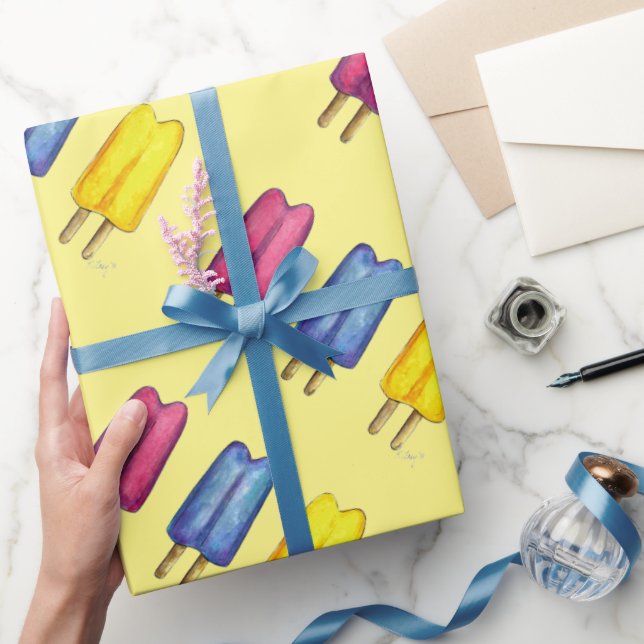 Papel De Regalo Gemelos Gemelos Popsicles Hielo Lolly Lollies Summ (Regalar)
