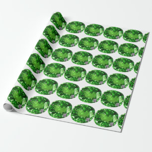 Papel De Regalo Gemstone esmeralda, verde