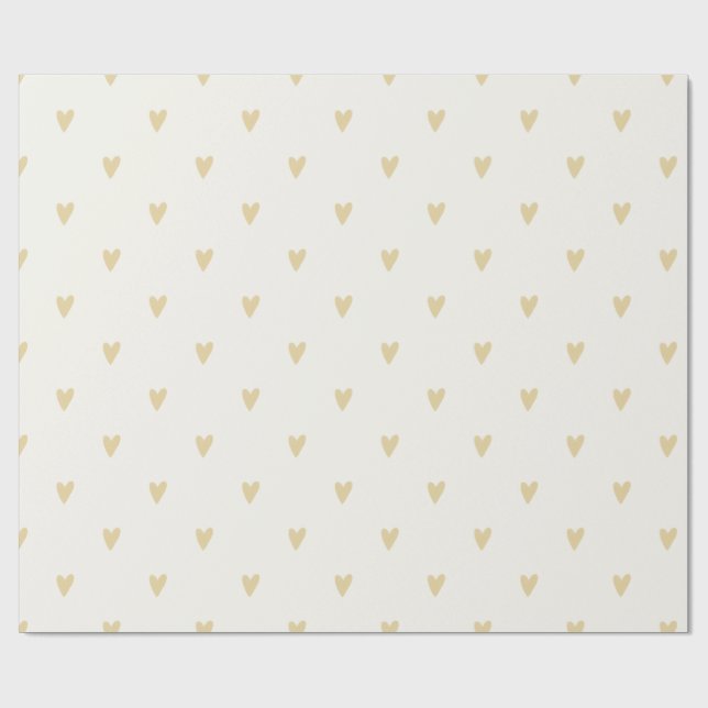 Papel De Regalo Gender Neutral Gift Wrap | Sand Hearts (Superficie plana)