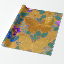Generación de IA - Mariposas doradas Arte decorati