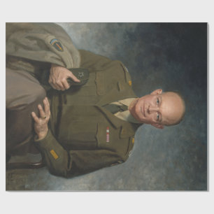 Papel De Regalo General Dwight Eisenhower Retrato pintado de 5 est