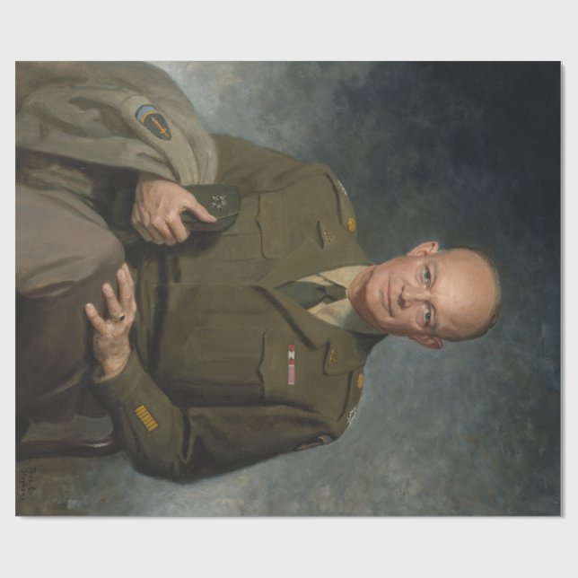 Papel De Regalo General Dwight Eisenhower Retrato pintado de 5 est (Superficie plana)