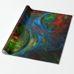 Papel De Regalo Génesis Arte abstracto azul