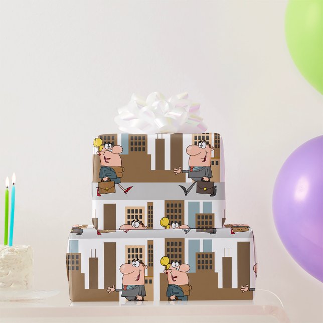 Papel De Regalo Gente de negocios reunida en la ciudad (Subido por el creador)