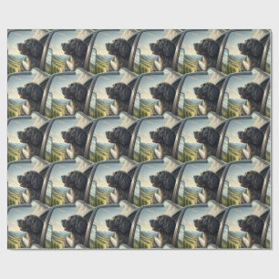 Papel De Regalo Gentle Giant Newfoundland Paseo Escénico por Carre