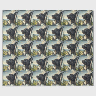 Papel De Regalo Gentle Giant Newfoundland Paseo Escénico por Carre