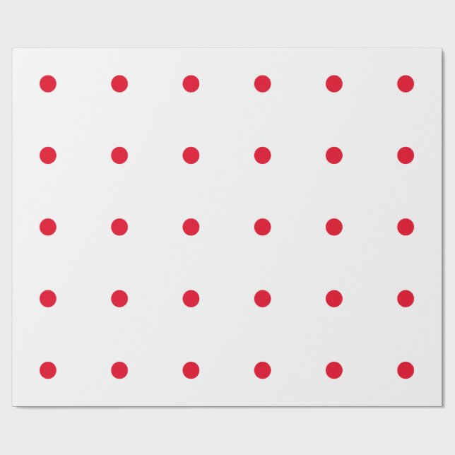 Papel De Regalo Geometic Red Polka Dots Patrones Personalizado Bla (Superficie plana)