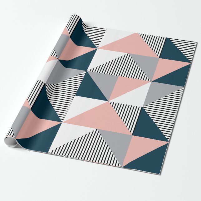 Papel De Regalo Geometría coloreada abstracta (Desenrollado)