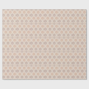 Papel De Regalo Geometría de estrella de cinco puntas en marfil y