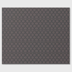 Papel De Regalo Geometría de estrella quíntuple en carbón y envolt