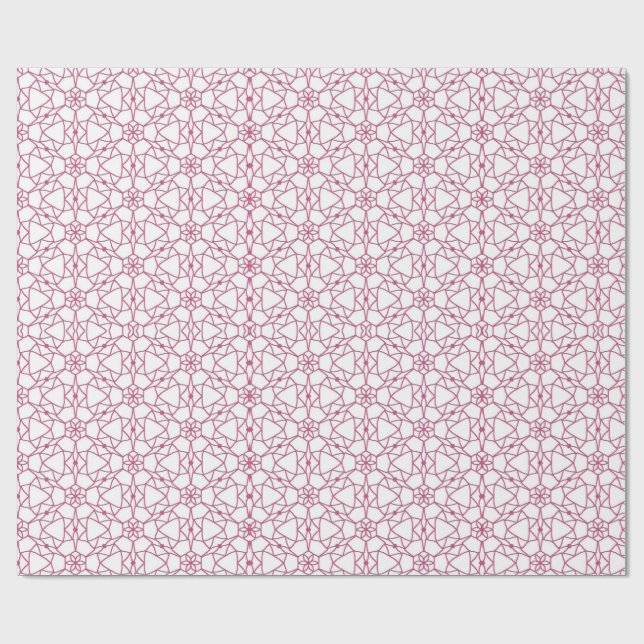 Papel De Regalo Geometría de Mandala rosa (Superficie plana)