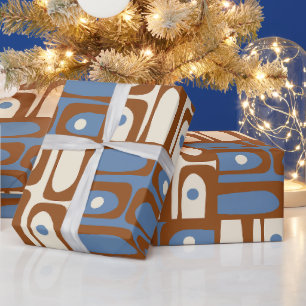 Papel De Regalo Geometría Piquet Retro Moderno de Siglo Medio