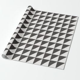 Papel De Regalo Geometric Distressed Black And Off-White Triangles