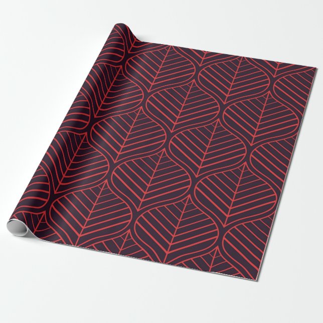 Papel De Regalo Geometric leaves seamless pattern. Abstract textur (Desenrollado)