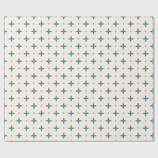 Papel De Regalo Geometric Tile Gold and green Wrapping Paper