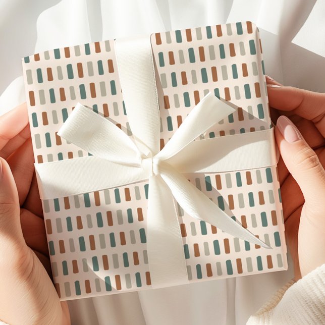 Papel De Regalo Geométrica moderna con tocador de tierra (Subido por el creador)