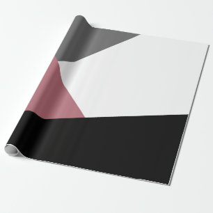 Papel De Regalo geométricas negras, negras, grises y polvorientas